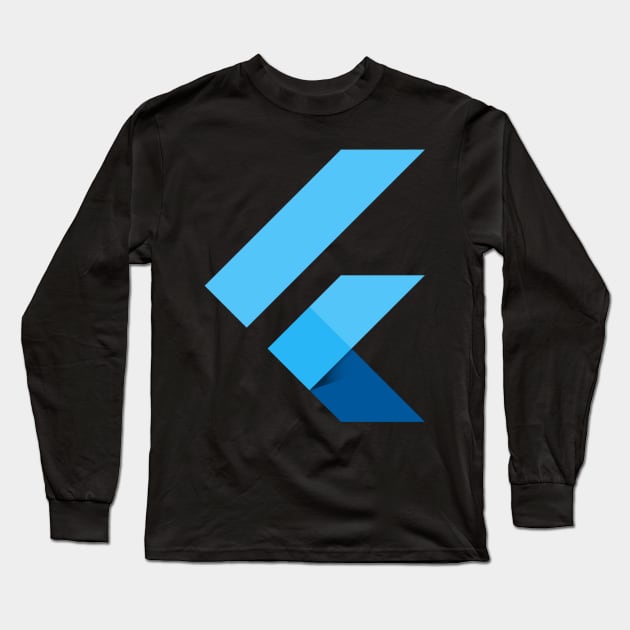 Flutter Logo - development SDK Long Sleeve T-Shirt by hipstuff